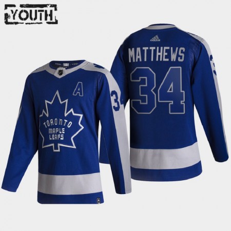 Toronto Maple Leafs Auston Matthews 34 2020-21 Reverse Retro Authentic Shirt - Kinderen